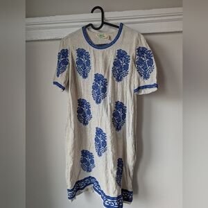 Isabel Marant Étoile Blue and Cream Dress